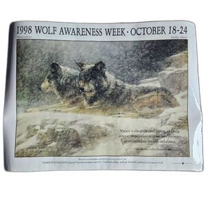 1998 Wolf Awareness Week October 18-24 Canis Lupus Information Wall Poster